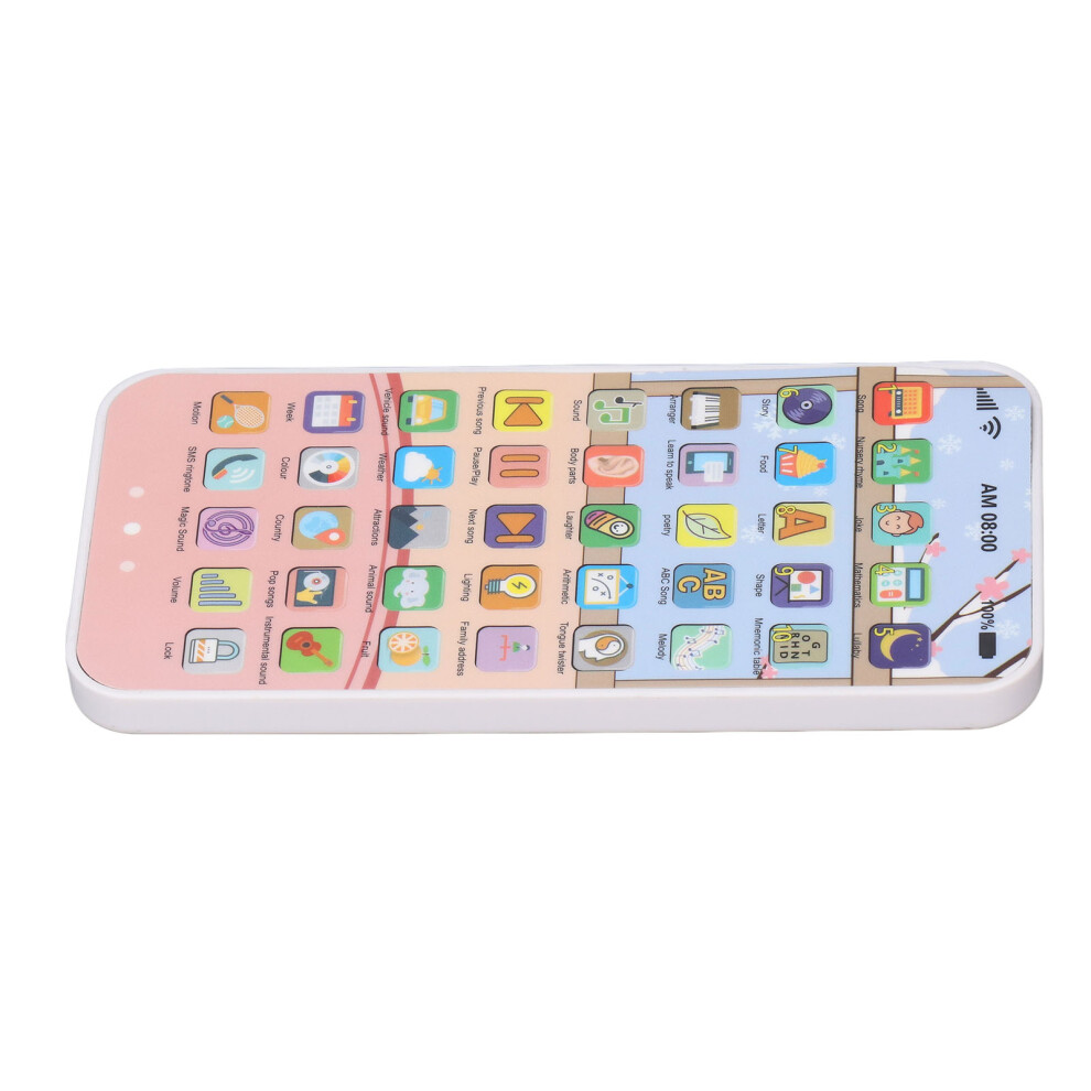 Pink Touchscreen Early Education Phone 40 Buttons Multifunctional Rechargeable Simulated Baby Toy Phone Interactive Phone Toy For Children