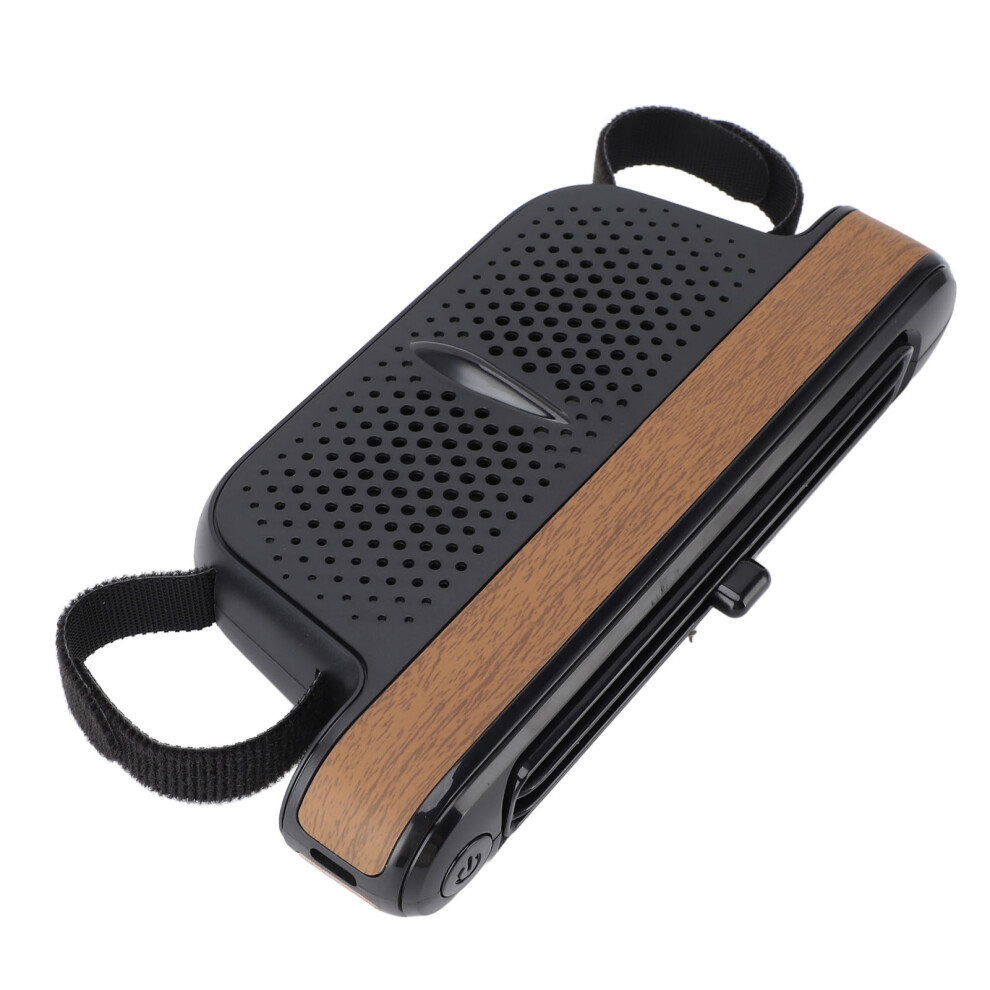 Car Seat Fan 3 Wind Speeds Low Noise Powerful Double Turbine Car Cooling Fan For Vehicle Backseat Wood Color Grain 4931313488109