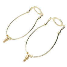 2-Pack Adjustable Lamp Shade Harp Holders Kit with E26 Base - Gold Metal for Table and Floor Lamps