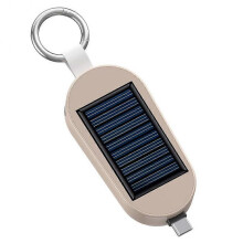 (TypeC, Milk Tea Color) 4 in 1 Mini Power Phone Watch Banks with Keychains Carryable Retractable Plug Power Banks for Outdoor Camping