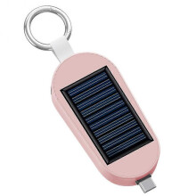 (TypeC, Sakura Pink) 4 in 1 Mini Power Phone Watch Banks with Keychains Carryable Retractable Plug Power Banks for Outdoor Camping