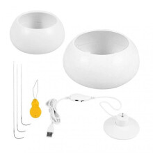 (S White, L White) Professional Electric Bead Spinners Kit Compact Jewellery Making Tool for Making Waist Beads