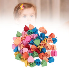 Mini-Herz-Klammern, 100 Stück - Kleine bunte Clips