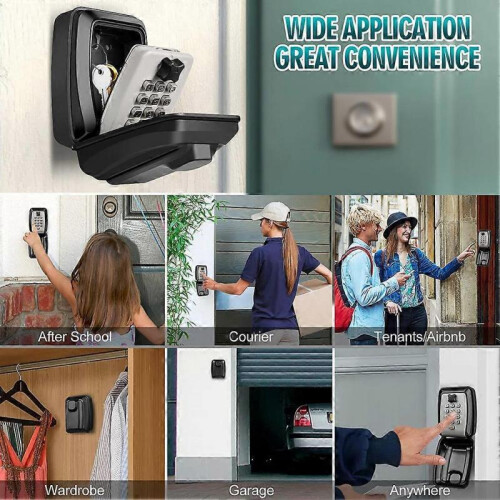 (Grey) Anti-theft Car Key Box 0-12 Digital-Code Safe Wall Mount Key Case for Outdoors 2