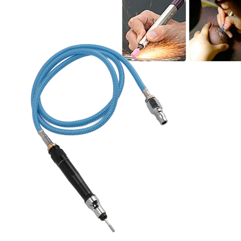 Pneumatic Pencil Die Grinder 70000Rpm Npt1/4In Connector Mini Pencil Polishing Cutting Tool With 3Mm Collet And 10 Bits 6911313494582