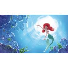 RoomMates JL1370M Mural de pared extra   ble activado por agua ""Parte de tu mundo"" de La Sirenita de Disney - 3,2 x 1,8 m (en blanco)