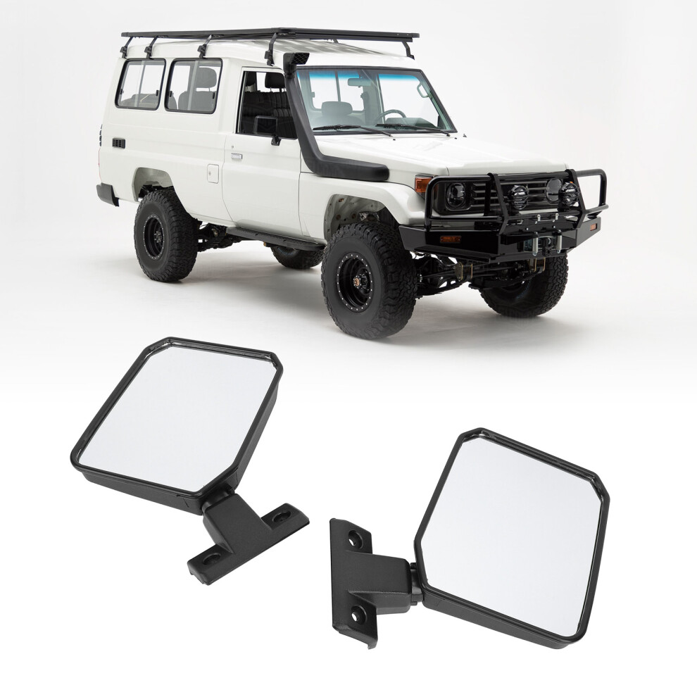Left Right Rearview Mirror Driver And Passenger Side Door Mirror For Landcruiser 70 75 78 Series 1985Â2013 Short Type 4191313495624