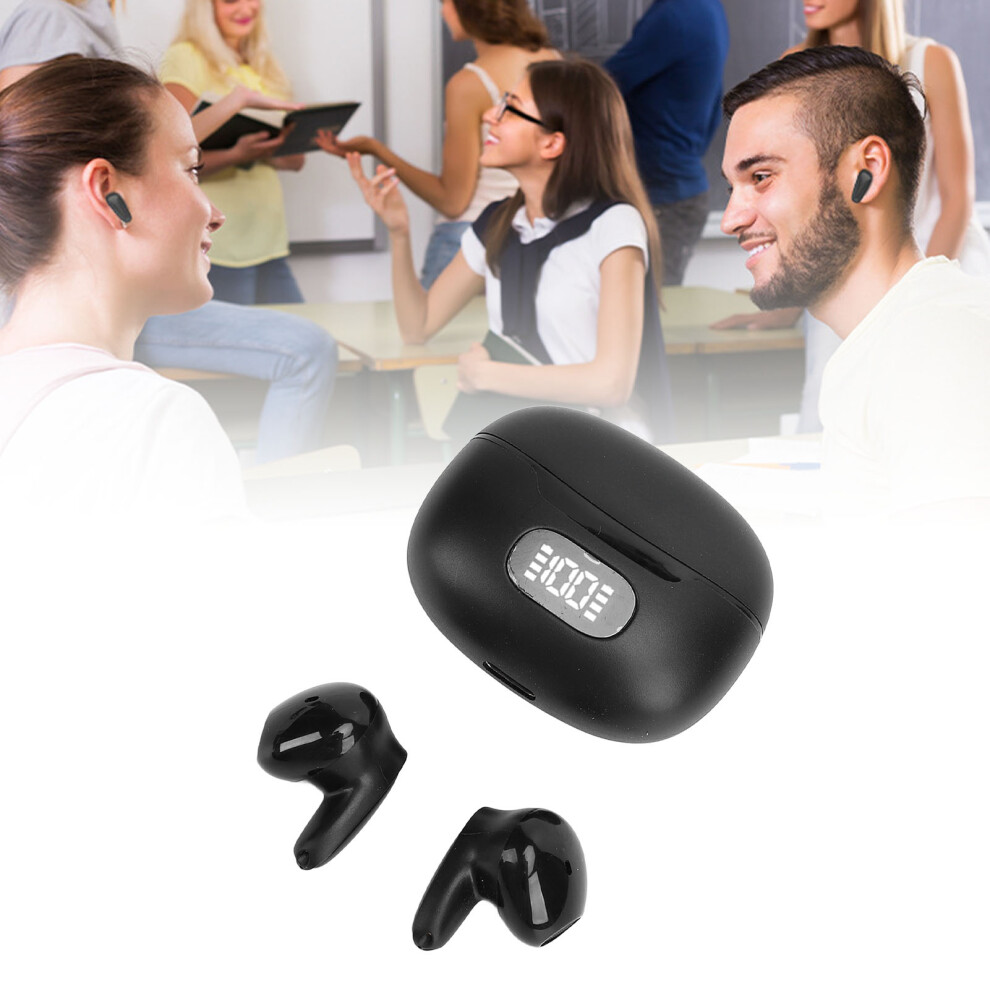 Language Translator Earbud Stereo Sound Simultaneous Translation Language Translation Earbuds Device For Study Travel Black 8071313495748