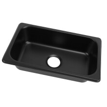 RV 304 Stainless Sink Kitchen Rectangular Hand Wash Basin Sink with 40mm Sewer Outlet for Boat Caravan Yachts Boats Spray Black GR‑1465B