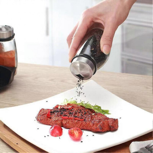 6pcs Condiment Bottle Set with Rotatable Base Durable Refillable Sealed Spice Bottle for Kitchen 1