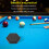 Billiard Chalk Case Magnetic Hexagonal Aluminum Single Section Pool Cue Chalk Box for Hexagonal Round Chalk Black 8