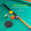 Billiard Chalk Case Magnetic Hexagonal Aluminum Single Section Pool Cue Chalk Box for Hexagonal Round Chalk Black 5