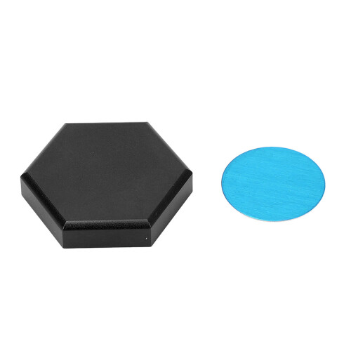 Billiard Chalk Case Magnetic Hexagonal Aluminum Single Section Pool Cue Chalk Box for Hexagonal Round Chalk Black 2