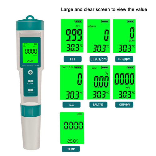 7-in-1-Wassertest 160mAh Weiß+Blau 18537mm 1