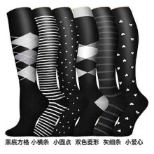 (L XL, A6) 6 Pair Compression Socks Set Sweat-absorbent Anti-Odor Socks for Fitness Cycling