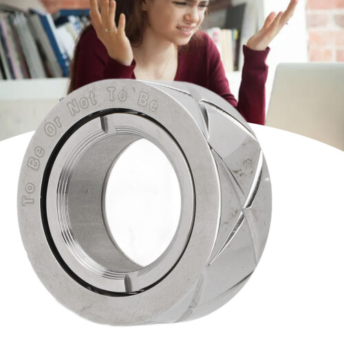Fingertipp-Angst-Ring, Edelstahl 3,3x1,4 cm