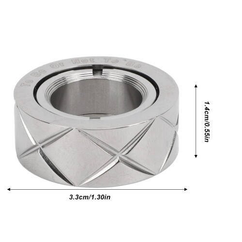 Fingertipp-Angst-Ring, Edelstahl 3,3x1,4 cm 1