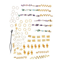 80 Stück Kristall-Rhinestone-Legierungs-Dreadlock-Set