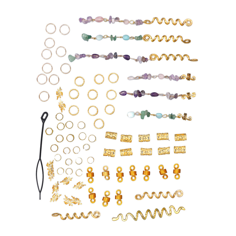 Unisex 80Pcs Hair Braids Dreadlock Accessories Multifunctional Crystal Rhinestone Dreadlock Accessories For Parties Weddings