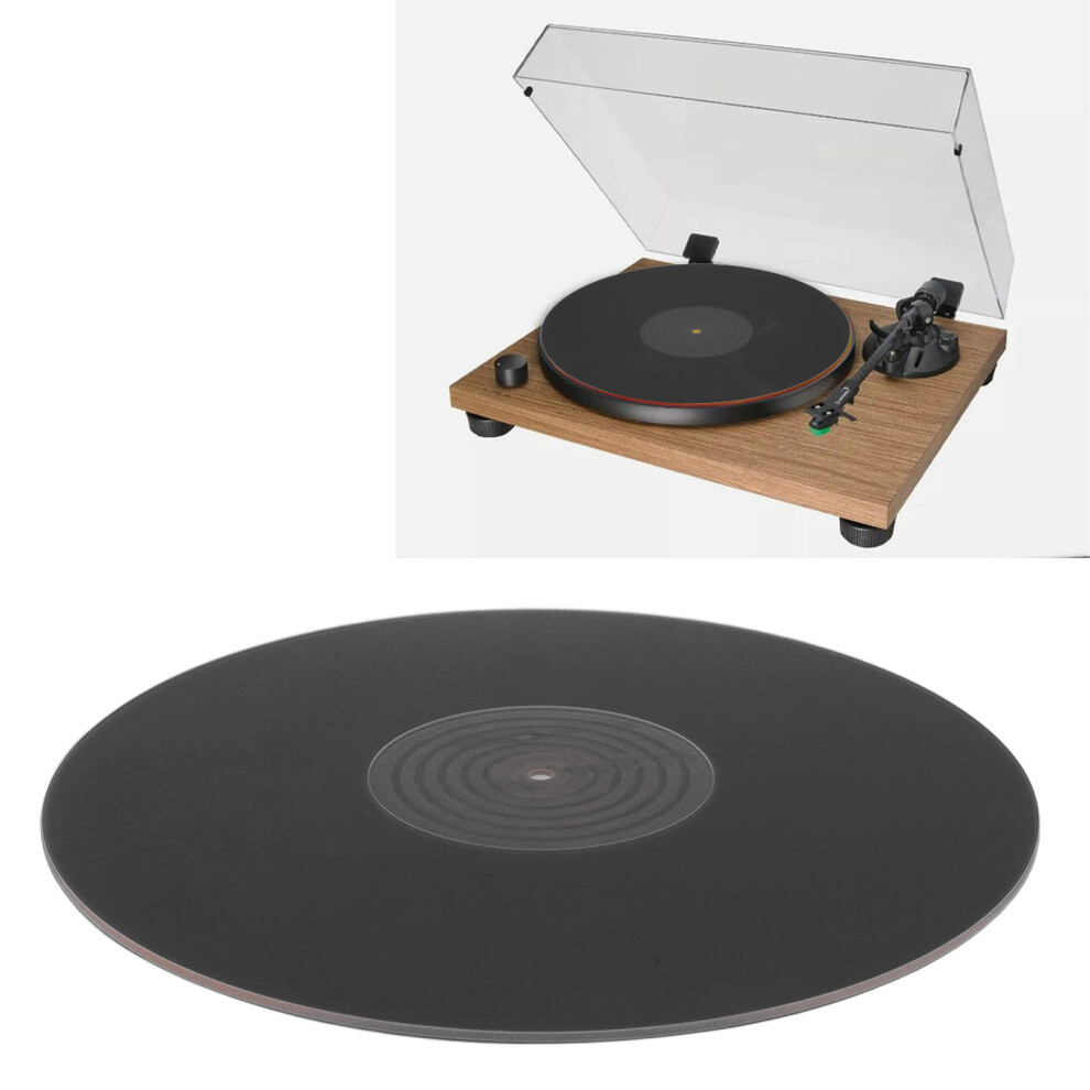 Record Turntable Pad Anti Static Acrylic Improve Sound Quality Professional Turntable Slipmat For Lp 12 Inch Record Black 8181313501926