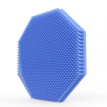 (Blue) Exfoliating Body Scrub Brush Soft Portable Hair Scalp Massage Brush for Bathroom