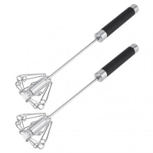 (2pcs)1/2pcs Semi-Automatic Rotatable Egg Whisk Ergonomical Time-Saving Food Mixer for Baking