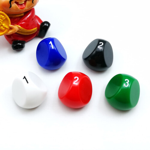 Bescon Πολυεδρικοί Ζάρι 3-Πλευρών Gaming Dice, D3 ζάρι, 5 Χρώματα 2