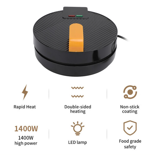 Mini Donut Maker Machine for Breakfast Snacks Desserts 1400W Double Sided Heating Makes 8 Doughnuts Donut Maker US Plug 110V 2