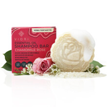 Barra de Shampoo Viori de Óleo Essencial de Camomila e Rosa com Água de Arroz - Sem Sulfatos