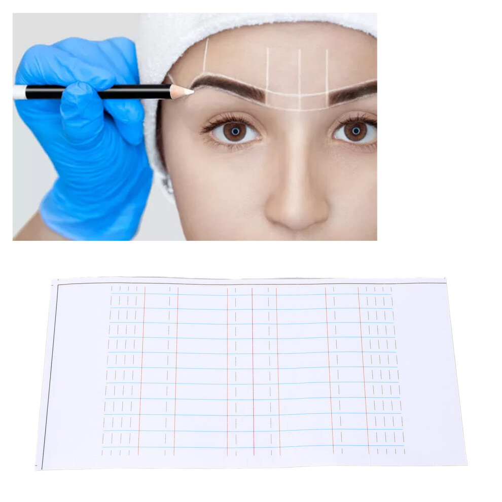 12pcs Eyebrow Stencil Sticker PVC Tearable Aid Stickers Eyebrow Template Sticker with Scale for Drawing and Designing Eyebrow