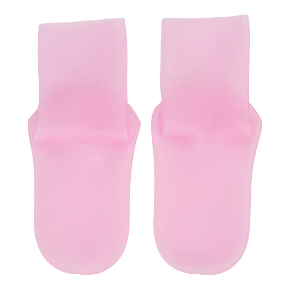 1 Pair Silicone Moisturizing Socks for Dry Cracked Skin Anti Slip Pedicure Care Softening Calluses Silicone Foot Socks Pink L size-image-OPC-PHQ8XD5-NEW