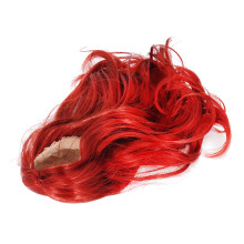 1/6 rote Puppenperücke aus weicher Seide, lange Locken 15,5–17,5 cm
