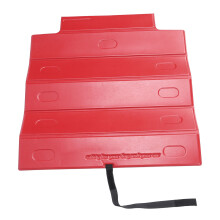 Faltbare PU-Hundrampe mit Matte, Rot, 65x53cm, Rutschhemmend & Kratzfest