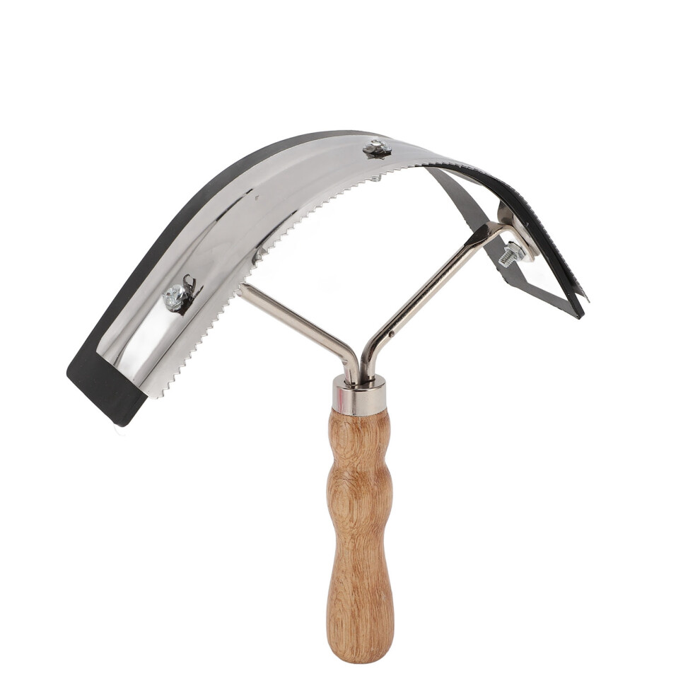 Horse Hair Brush Stainless Steel Rubber Comfortable Grip Wooden Handle Horse Face Cleaning Scraper Comb for Livestock