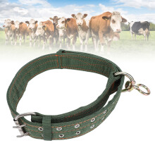 Cattle Collar Nylon Thickened Heavy Duty Cow Show Collar with Metal Buckle and Traction Chain for Horse Dog Medium Size