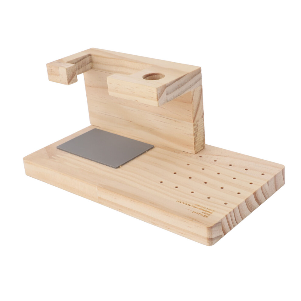 Wooden Nail Drill Machine Bits Holder 20 Holes Grinding Head Storage Professional Nail Drill Machine Bits Storage Box 3601313509715