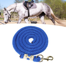 2m Horse Lunge Line Anti Breakage Rope Anti Slip Grip Horse Training Rope with Hook for Walking Handling Navy Blue