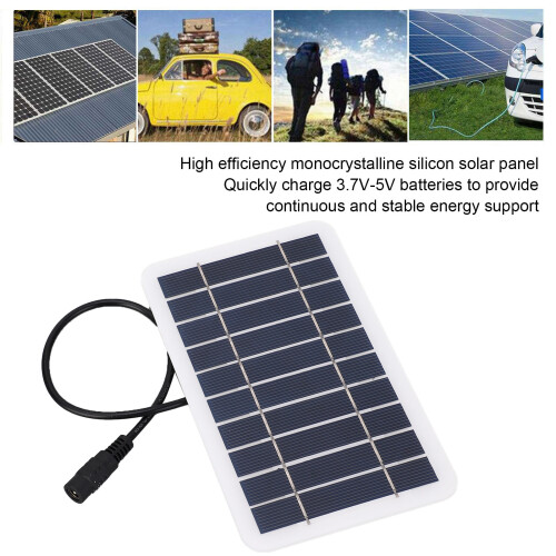 DC5521 2W 5V kleines schwarzes tragbares Solarmodul 2