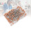 100 Stück perlmuttfarbene Kugelkopfstifte, 6,5 cm, orange 13