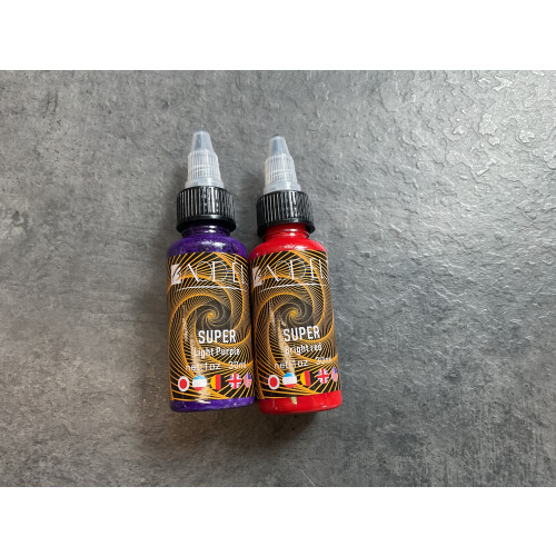 Aodel super ink 2 pack light purple and bright red 2X30ml EXP 08/26