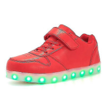 (37, Red) Kids Shoes Boys Led Light Up Shoes Childrens Sports Running Shoes