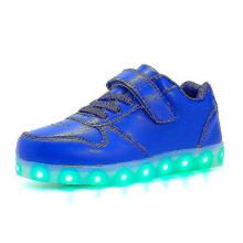 (27, Blue) Kids Shoes Boys Led Light Up Shoes Childrens Sports Running Shoes