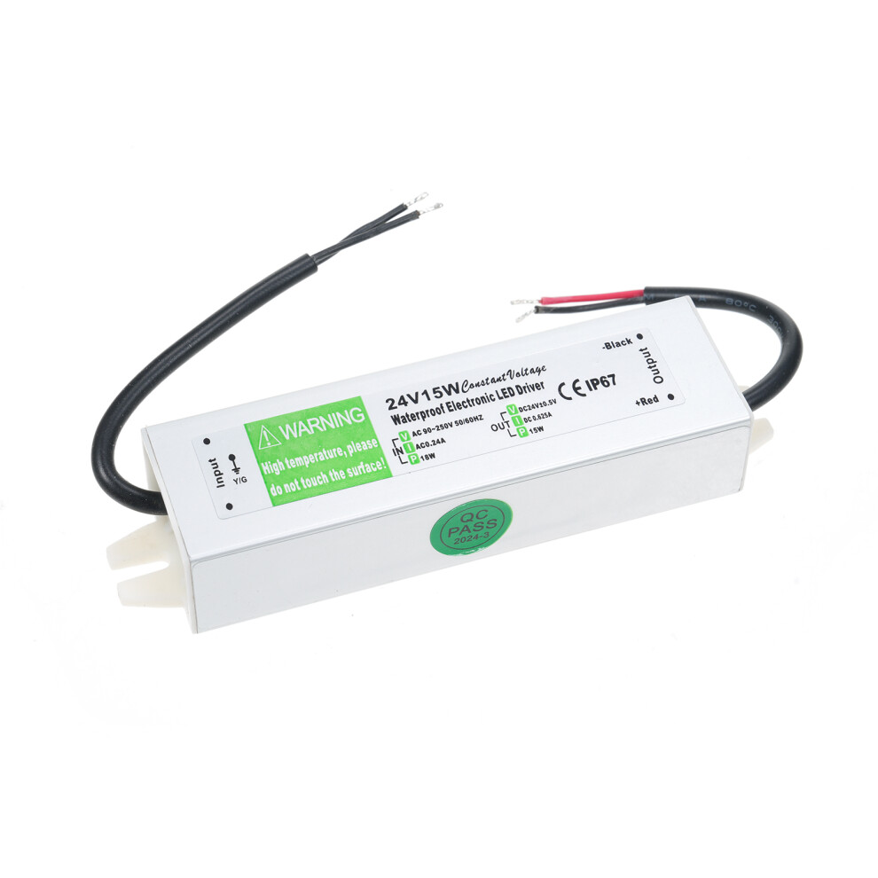 Ip67 Waterproof Led Driver Switch Power Supply Transformer Adapter Ac 90V-250V To Dc 24V 15W Constant Voltage Output For Led Strip Light Ou 9421313512010