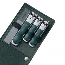 (black green) 4-piece Nail Clippers High Hardness Incisive Nail Sissors for Daily Use