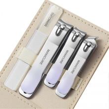 (Purple) 4-piece Nail Clippers High Hardness Incisive Nail Sissors for Daily Use