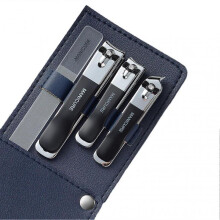 (Black) 4-piece Nail Clippers High Hardness Incisive Nail Sissors for Daily Use