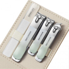 (Green)4-piece Nail Clippers High Hardness Incisive Nail Sissors for Daily Use