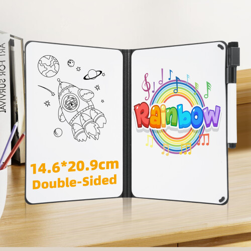 A5-Doppelseitiges Whiteboard 210148 mm Pink/Schwarz 2