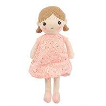 Linzy Toys Zacht pluche lichtroze blauw Emily Lappenpop voor meisjes 15"" Mijn eerste lappenpop Muecas de Trapo para Nia Geborduurd gezicht veilig voo