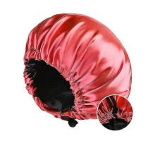 (red)2pcs Satin Bonnet Silk Bonnet Hair Bonnet For Sleeping Satin Bonnet For Hair Bonnets For Women Silk Bonnet